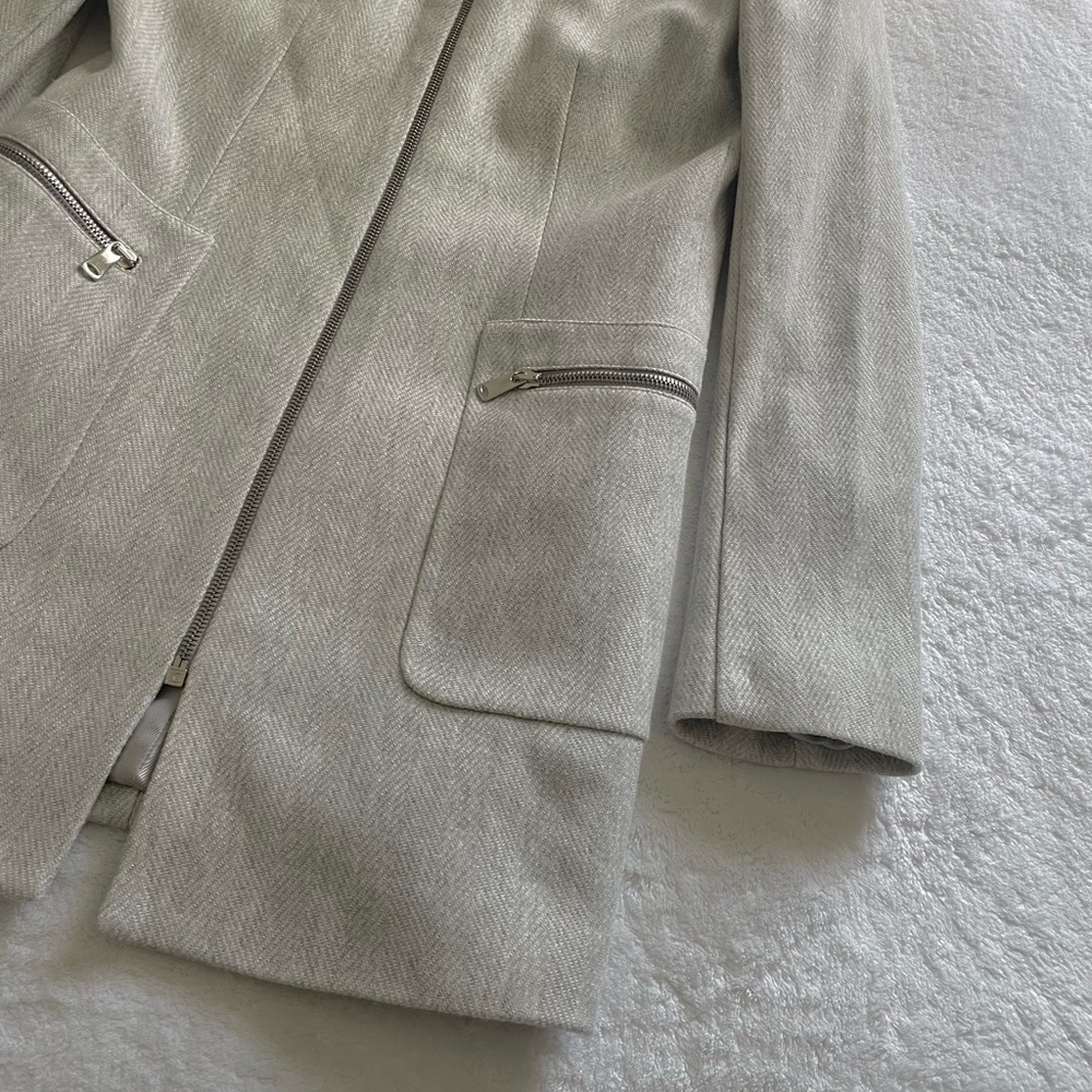 Zara Basic Herringbone Frock Coat - image 6